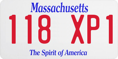 MA license plate 118XP1