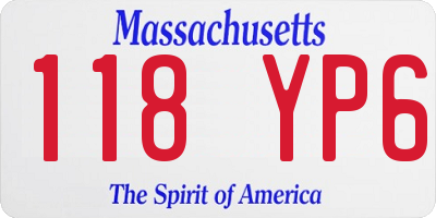 MA license plate 118YP6