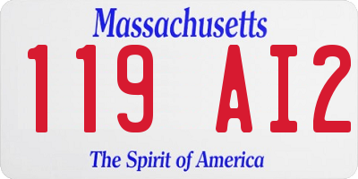 MA license plate 119AI2