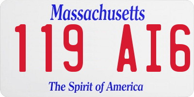 MA license plate 119AI6