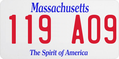 MA license plate 119AO9