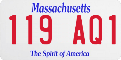 MA license plate 119AQ1