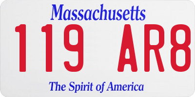 MA license plate 119AR8