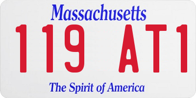 MA license plate 119AT1