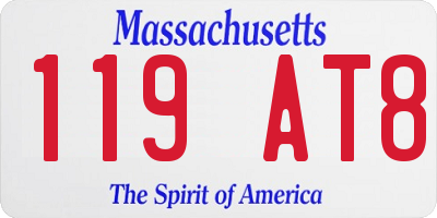MA license plate 119AT8