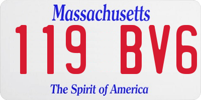 MA license plate 119BV6