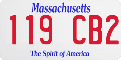MA license plate 119CB2