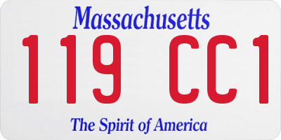 MA license plate 119CC1