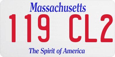 MA license plate 119CL2