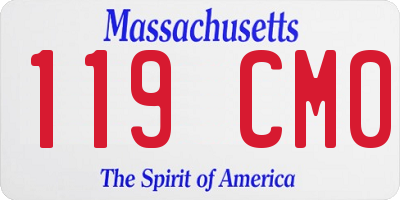 MA license plate 119CM0