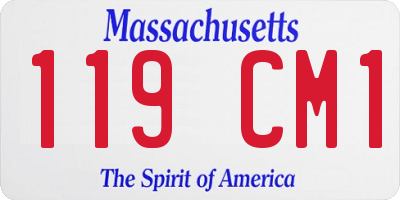 MA license plate 119CM1
