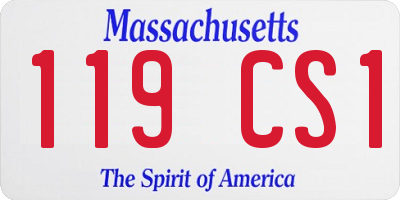 MA license plate 119CS1
