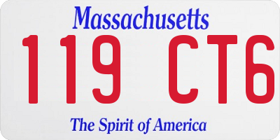 MA license plate 119CT6