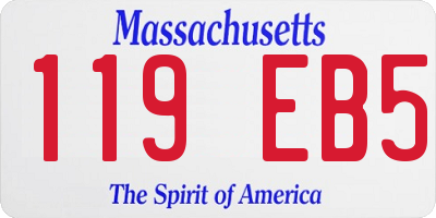 MA license plate 119EB5