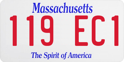 MA license plate 119EC1