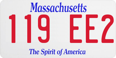 MA license plate 119EE2