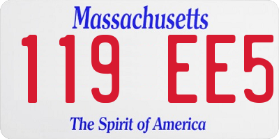 MA license plate 119EE5