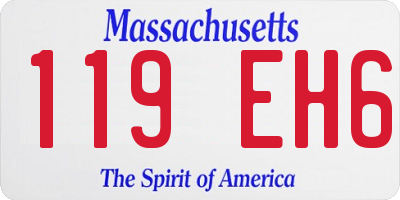 MA license plate 119EH6