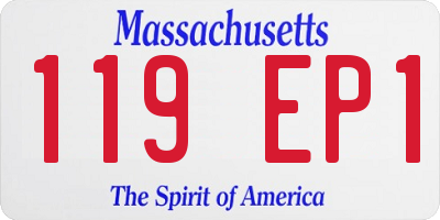 MA license plate 119EP1