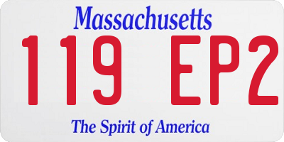 MA license plate 119EP2