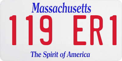 MA license plate 119ER1