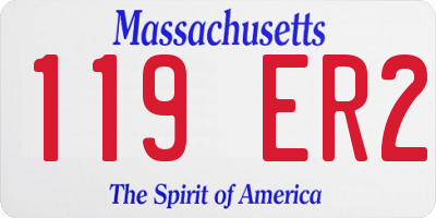 MA license plate 119ER2