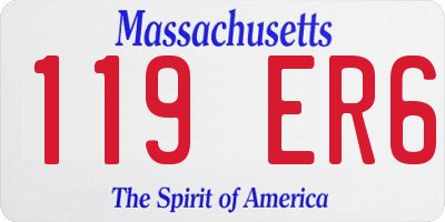 MA license plate 119ER6