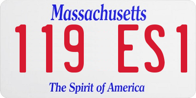MA license plate 119ES1