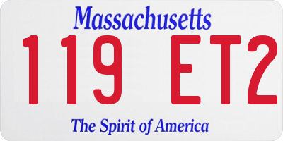 MA license plate 119ET2