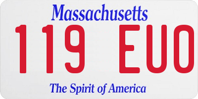 MA license plate 119EU0