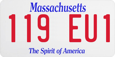MA license plate 119EU1