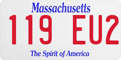 MA license plate 119EU2