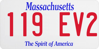 MA license plate 119EV2