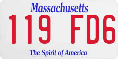 MA license plate 119FD6
