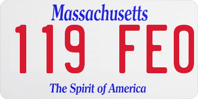 MA license plate 119FE0