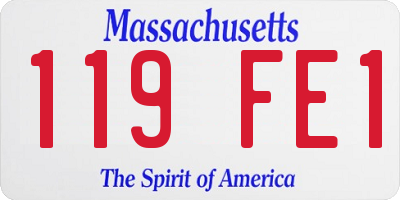 MA license plate 119FE1