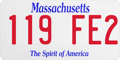 MA license plate 119FE2