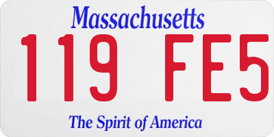 MA license plate 119FE5