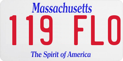 MA license plate 119FL0
