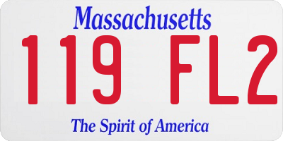 MA license plate 119FL2