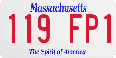 MA license plate 119FP1