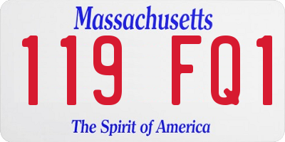 MA license plate 119FQ1