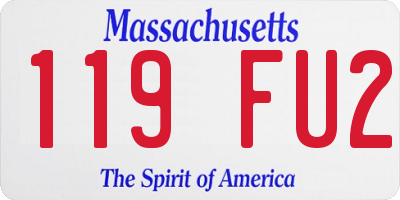 MA license plate 119FU2