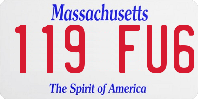 MA license plate 119FU6