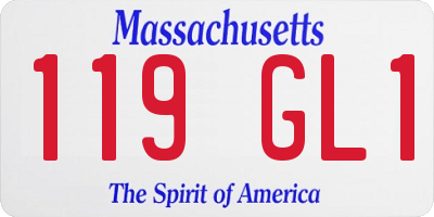 MA license plate 119GL1