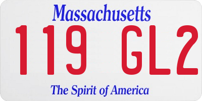 MA license plate 119GL2