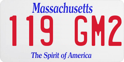 MA license plate 119GM2