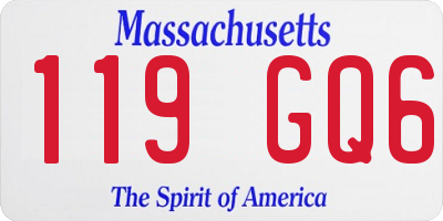 MA license plate 119GQ6