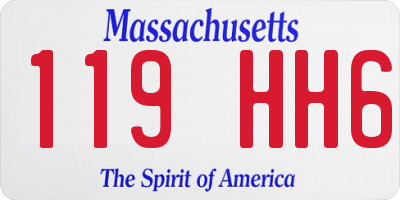 MA license plate 119HH6