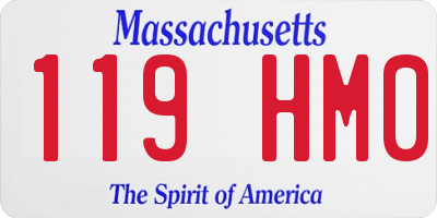 MA license plate 119HM0